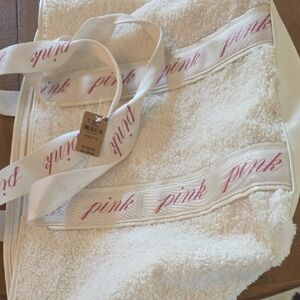 Nwt Victoria's Secret Cream and Pink Sherpa Tote Bag
